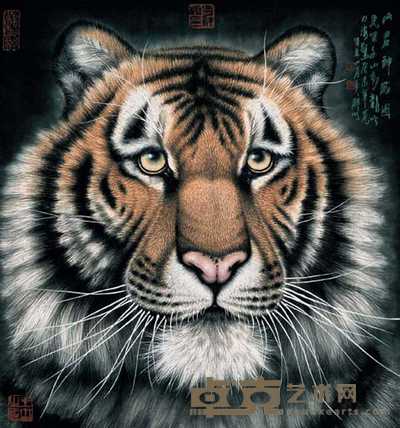 孟祥顺 山君神威图 镜心 48×46cm